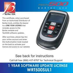 1 Yr Software Certificate for the Tech500 TPMS too