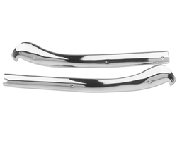 1967 Camaro Convertible Header Panel Moldings, Bright Chrome Finish