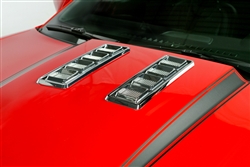 1967 - 2024 Camaro SS Hood Louvers, Retro Style Super Sport Peel and Stick Installation