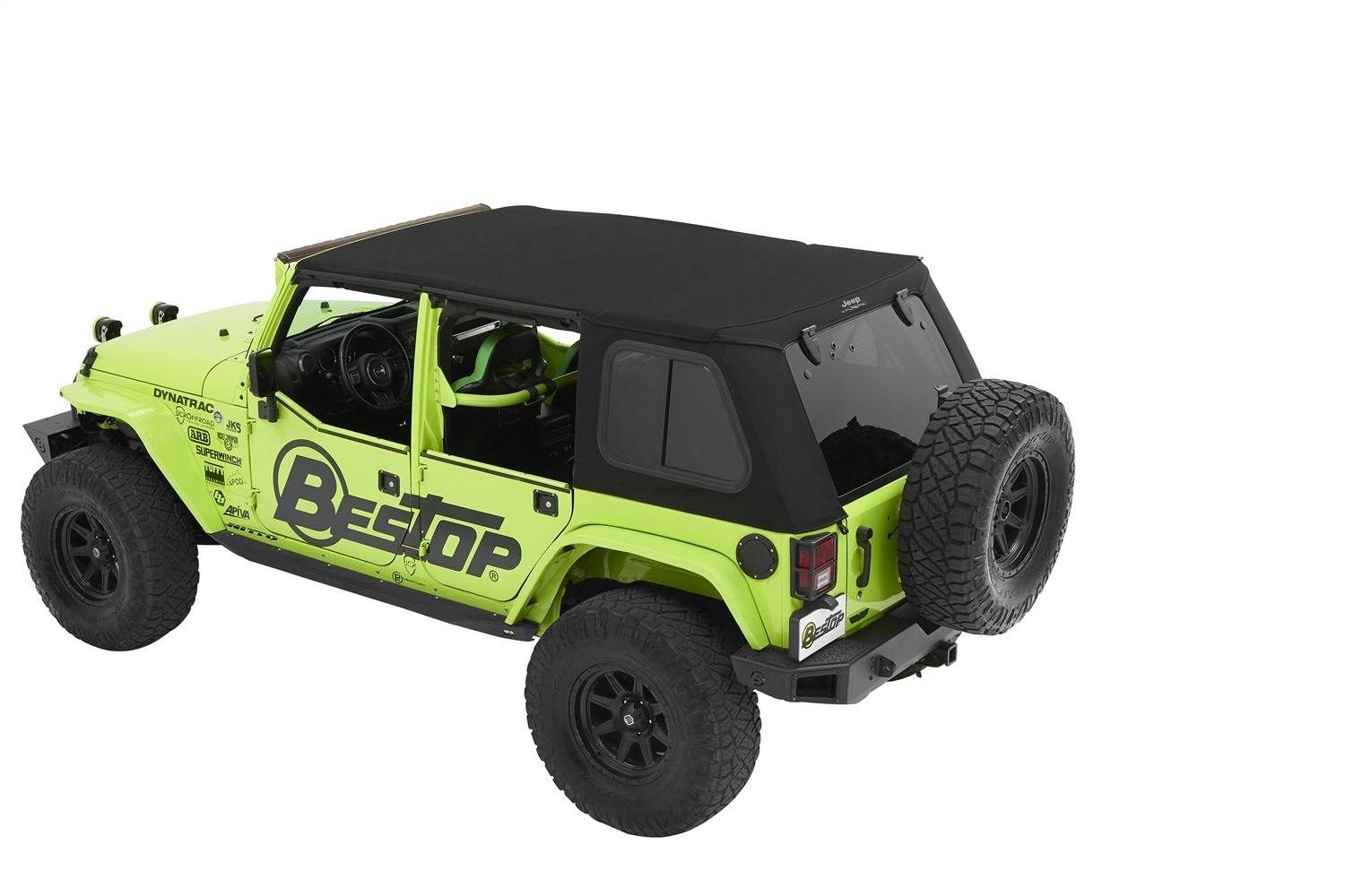 Bestop 54463-17 Jeep Trektop Pro Hybrid Slantback Soft Top