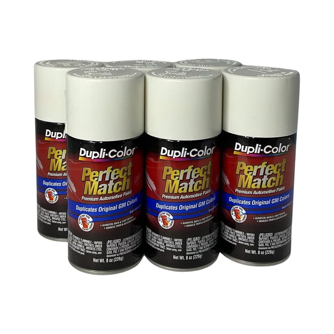 Dupli-Color BGM0434 - 6 Pack GM Olympic White Perfect Match Automotive Spray Paint - 8 oz. ea.