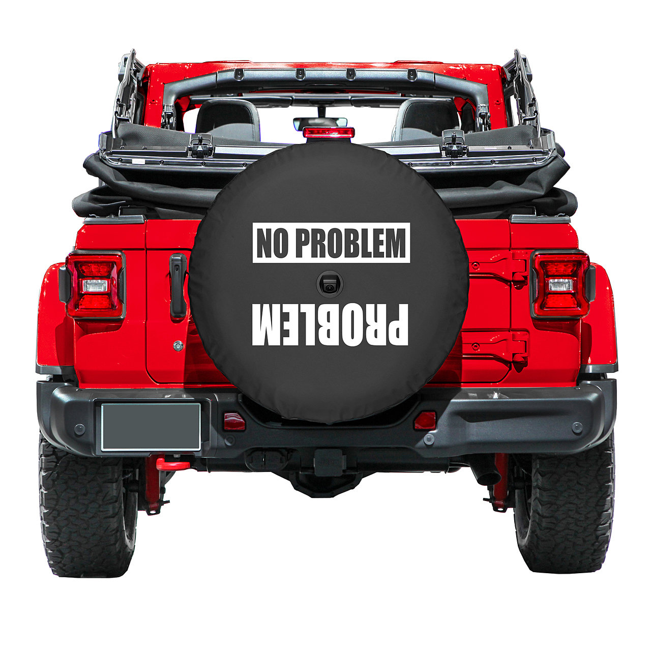 Boomerang Enterprises Problem No Problem Logo Tire Cover for 18-26 Jeep Wrangler JL