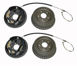 1967 Camaro Brake Assemblies, Rear Drums WITHOUT Splash Shields, LH and RH