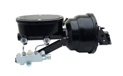 1967 - 1969 Camaro Power Brake Booster / Master Cylinder / Proportioning Valve Kit with Brackets: 8 Inch Dual Diaphragm, Black Powder Coated Booster, Oval Black M/C with Pro Valve, Disc / Disc