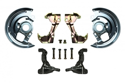 1967 - 1969 Camaro Disc Brake Mini Kit, STOCK HEIGHT Spindles, Backing Plates, and Caliper Brackets