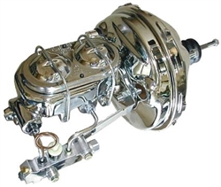 1967 - 1969 Camaro CHROME Power Brake Booster, Master Cylinder, Proportioning Valve Kit, Front Disc / Rear Drum, 11 Inch