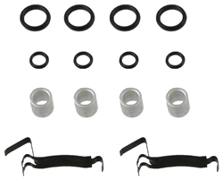 1967 - 1981 Camaro Disc Brake Caliper Sleeve Bushing & Brake Pad Anti-Rattle Clip Hardware Kit for Single Piston