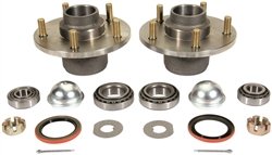 1967 - 1969 Camaro Front Brake Drum Hubs with Races, Bearings, Studs, Dust Cap, and Seal