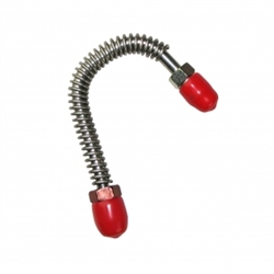 1967 - 1968 Camaro Small Front Disc Brake Caliper Line, 3/8 Inch x 3/8 Inch, OE Steel Left Hand