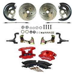1967 - 1969 Camaro Wilwood & Right Stuff FRONT Power Disc Brake Conversion Kit, RED