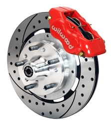 1967 - 1969 Camaro Forged Dynalite Big Brake Front Brake Kit, Choose Red or Black Calipers, 12.19" Drilled Slotted Rotors