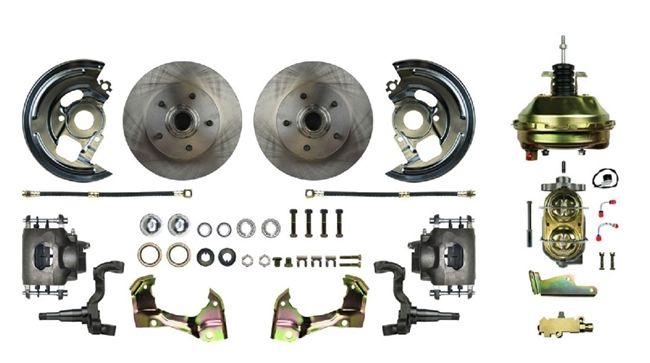 1967 - 1969 Camaro Street Anchors FRONT Power Disc Brake Conversion Kit, 9" Booster