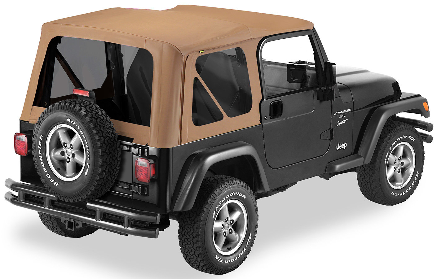 Bestop 7913937 Sailcloth Replace-a-top Soft Top with Tinted Windows in Spice for 97-02 Jeep Wrangler TJ