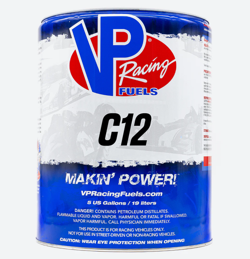 VP Racing Fuel - C12 - 112 (R+M)/2 Octane Leaded - Up to 15:1 CR - 5 Gallon Pail