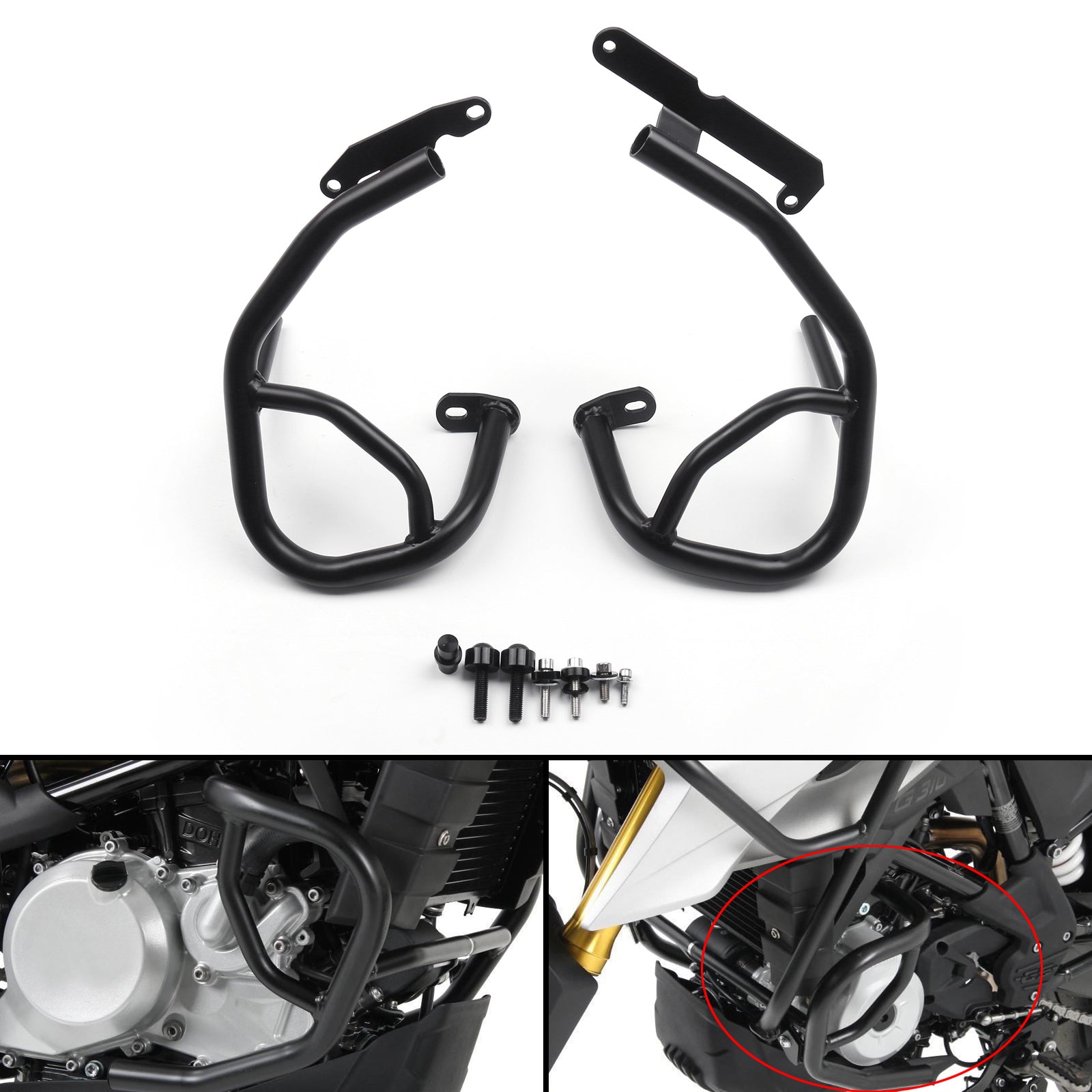 Motorcycle Crash Bar Engine Guard Frame Protector Bumper For BMW G310R G310GS Generic