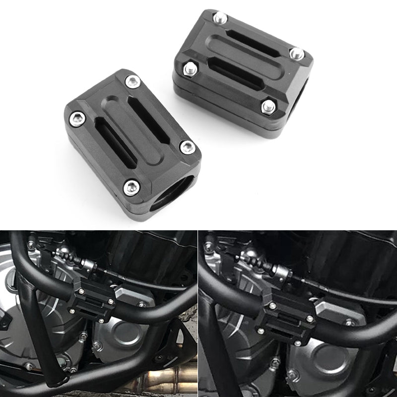 22mm 25mm Motorcycle Engine Frame Bar Protection Guard Ground Crash Slider Pads Generic