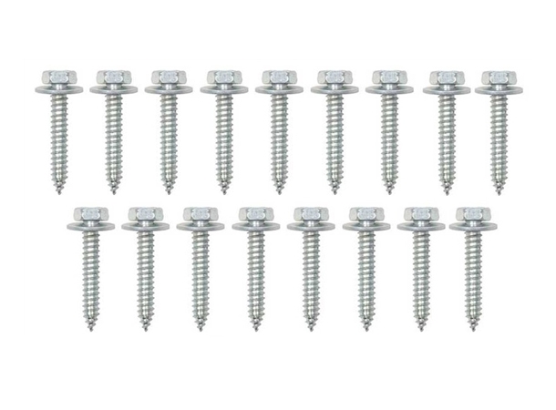 1967 - 1969 Camaro Rear Convertible Top Tack Strip Mounting Bolts Set, 17 Pieces