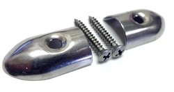 1967 - 1969 Camaro Convertible Top Rear Bow Binding End Cap Clips Set: 2 Clips and 2 Screws