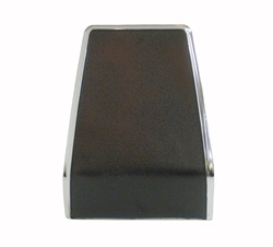 1967 - 1968 Camaro Custom Center Dash Panel, Solid with No Holes, Black Pebble Grain with Polished Trim