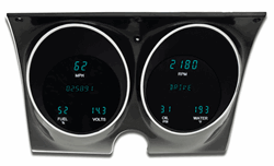 1967 - 1968 Camaro Dash Instrument Cluster Gauges System (Digital): Speedometer, Tachometer, Oil Pressure, Water Temp, Voltmeter, Fuel, Various Indicators and Performance Display