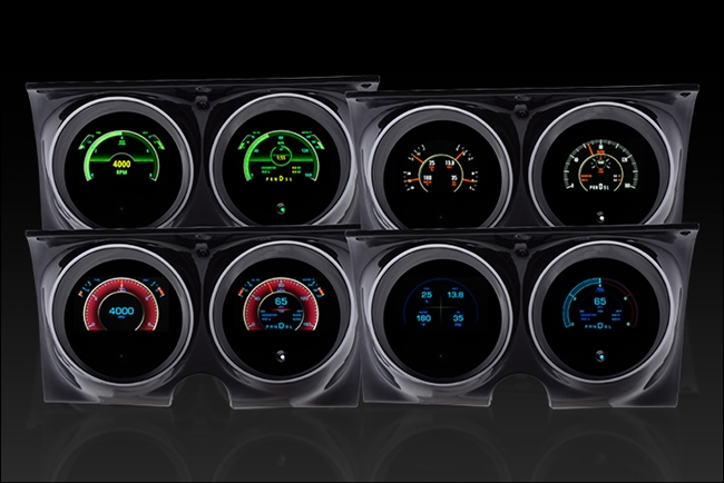 1967 - 1968 Camaro Dakota Digital Grafix Series Dash Instrument Cluster Gauges Set, GRFX