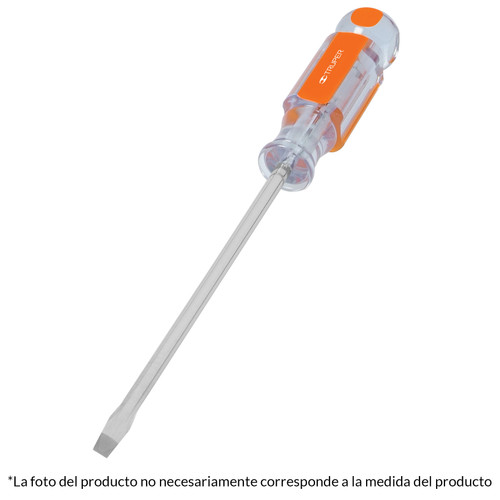Truper 1/4x6" Slotted Screwdriver Transparent Handle #13999-2 Pack