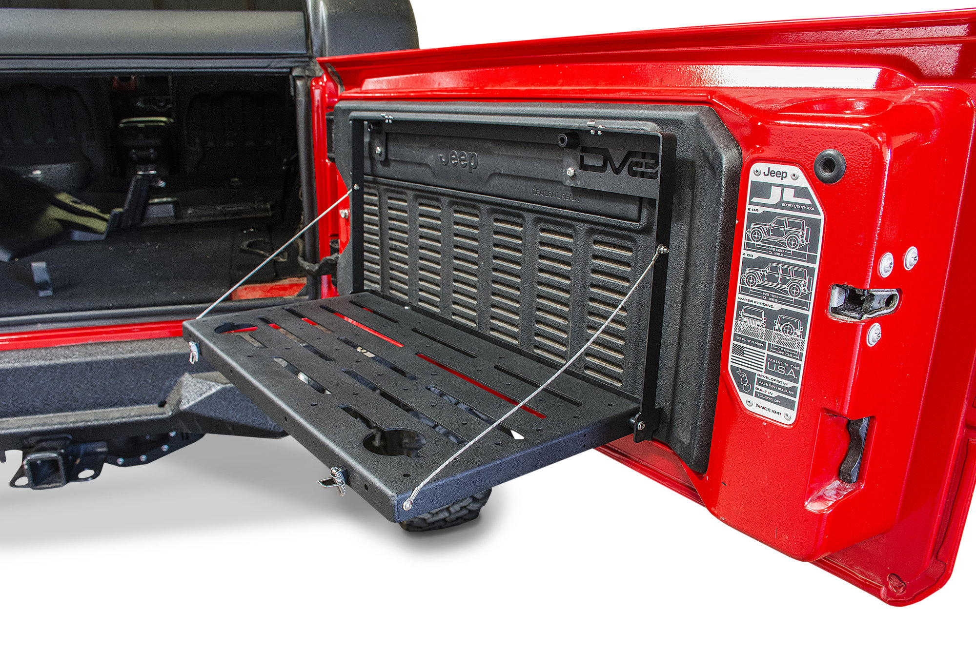 DV8 Offroad TTJL-01 Folding Trail Table for 18-26 Jeep Wrangler JL