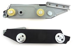 1967 - 1969 Camaro Quarter Window Glass Attachment Roller Mounting Plate Assembly, LH