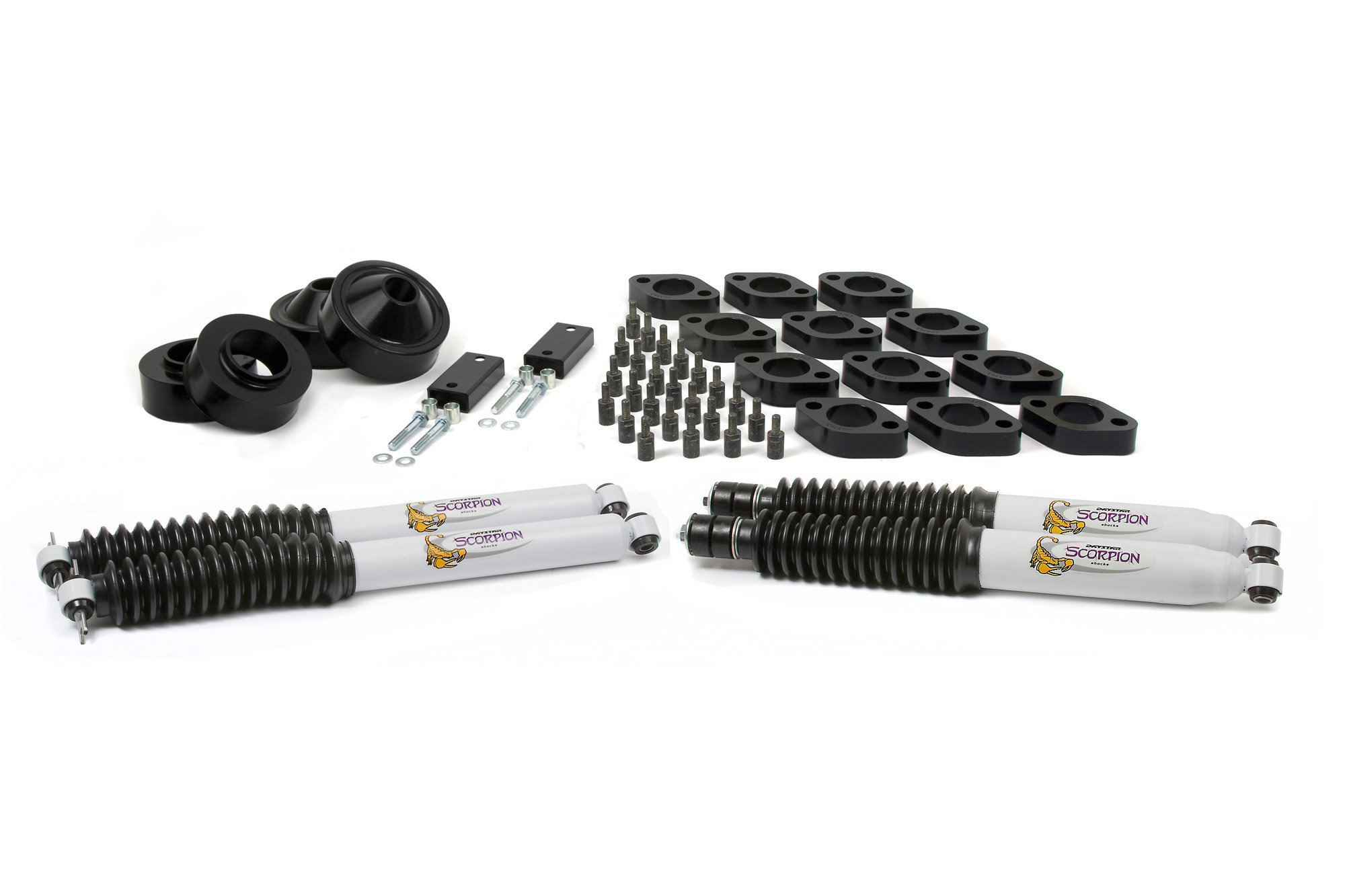 Daystar KJ09161BK 2-3/4" Combination Kit with 1-3/4" lift, 1" Body Lift, & Scorpion Shocks for 07-18 Jeep Wrangler JK & Unlimited JK