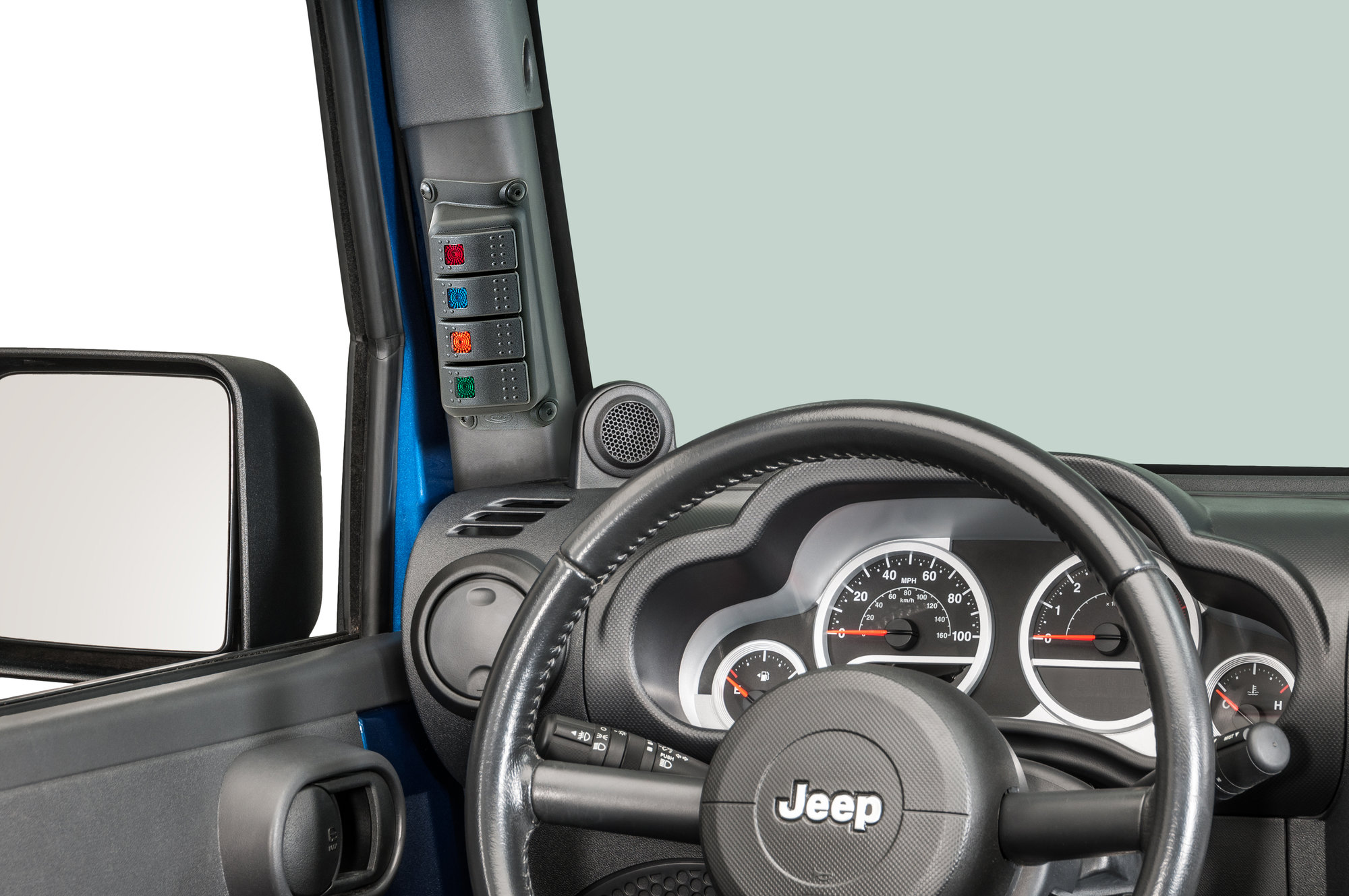 Daystar KJ71044BK Switch Pillar in Black for 07-10 Jeep Wrangler JK