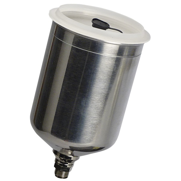 DeVILBISS 900 ml Gravity-Fed Aluminum Cup Assembly with Lid