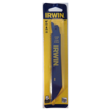 Irwin 372606P5 6in 6TPI Recip Saw Blade 5-Pk