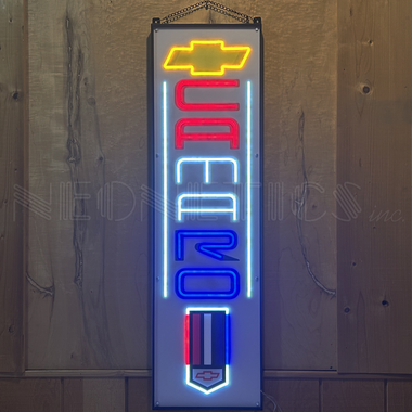 Neonetics 29VTCAM Camaro Vertical Led Flex-Neon Sign In Steel Can