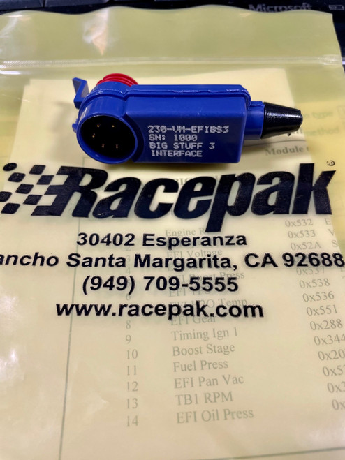 RacePak 230-VM-EFIBS3 EFI Big Stuff Interface for Racepak Dash