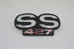1967 - 1968 Camaro Grille Emblem, Super Sport SS 427, Fits 67 Standard Grille and 67 - 68 RS Grille