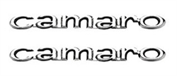 1967 Camaro Chrome Fender Emblems, "camaro" Pair