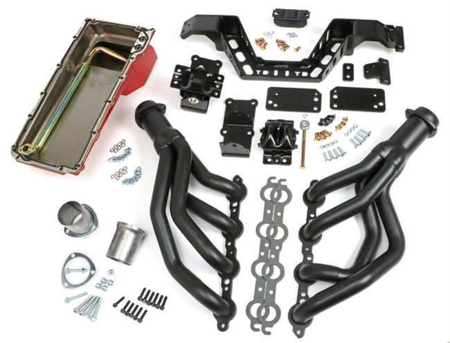 1967 - 1969 Camaro Trans-Dapt LS Swap In A Box Kit with Hedman MAXX Headers For Manual Transmission