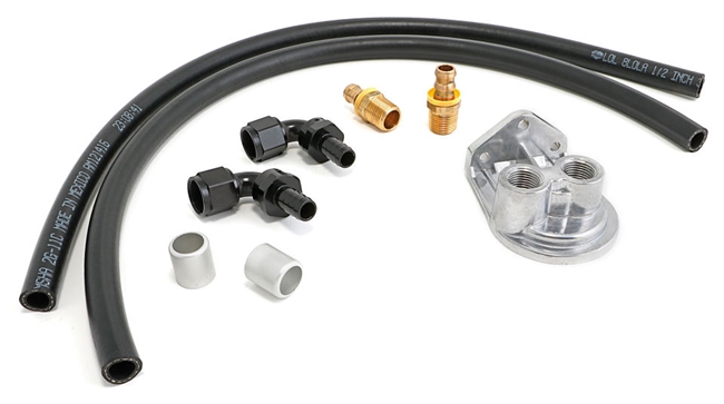 1967 - 1992 Camaro LS Swap Aluminum Single Vertical Oil Filter Relocation Kit