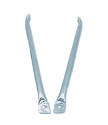 1967 - 1969 Camaro Chrome Fender to Radiator Support Bars, Pair Includes Bolts