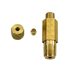 1967 - 1969 Camaro Oil Pressure Block Side Line Fitting Nut and Sleeve, Tall
