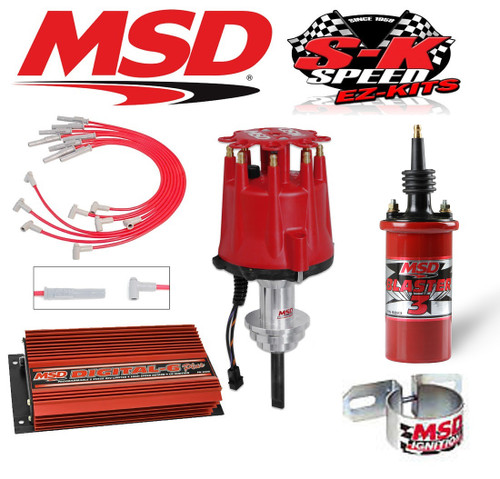 MSD 9504-1 Ignition Kit 9504-1 Digital 6 Plus/Distributor/Wires/Blaster 3 Coil Chrysler 318-360