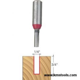 Freud 12-100 Two Flutes 1/2 in Shank 1/4" x 3/4" Straight Bit