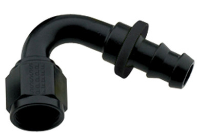 Fragola Hose Fitting #10 120 Deg Push Lock Black 212010-BL