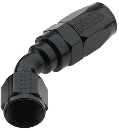 Fragola Hose Fitting #10 45 Deg Pro-Flow Black 224510-BL