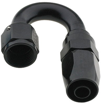 Fragola Hose Fitting #6 180 Deg Pro-Flow Black 231806-BL