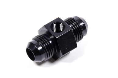 Fragola Inline Gauge Adapter #8 x #8 Male Black 495003-BL