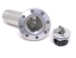 1967 - 1968 Camaro Locking Gas Cap, Clear Anodized Billet