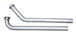 1967 - 1981 Camaro Big Block Chevy 2.5 Downpipes with Flanges For Exhaust Manifolds, Stainless Steel