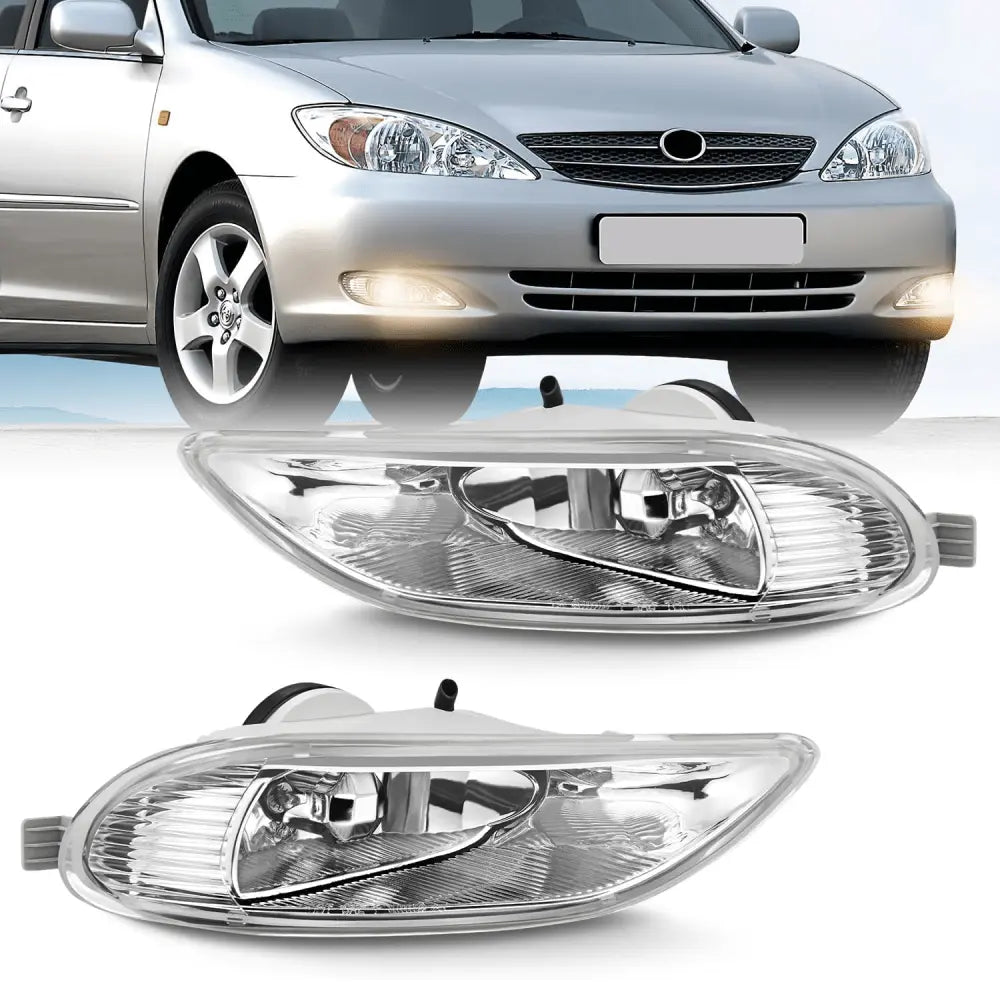 2002 2003 2004 Toyota Camry 2005 2006 2007 2008 Corolla 2002 2003 Solara Fog Light Assembly Clear Lens 9006 55W Bulbs