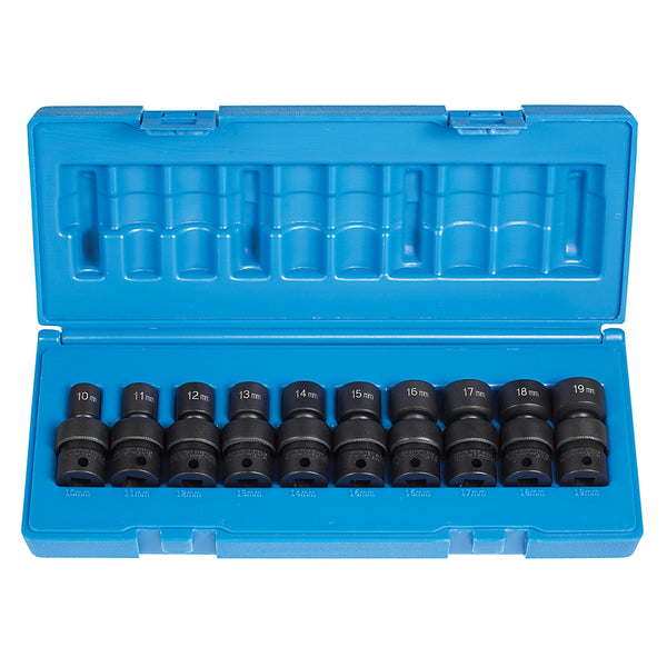 3/8" Dr. 10 Pc. 12 Point Std.Length Metric Univ. Set GRE1610UM